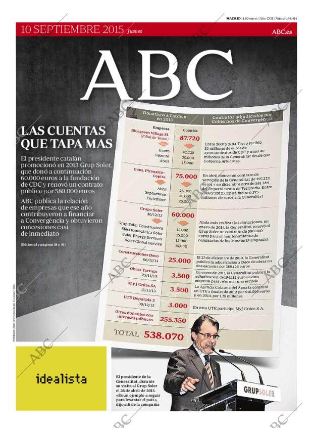 ABC MADRID 10-09-2015 página 1
