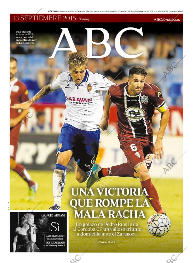 ABC CORDOBA 13-09-2015 página 1