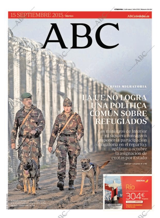 ABC CORDOBA 15-09-2015 página 1