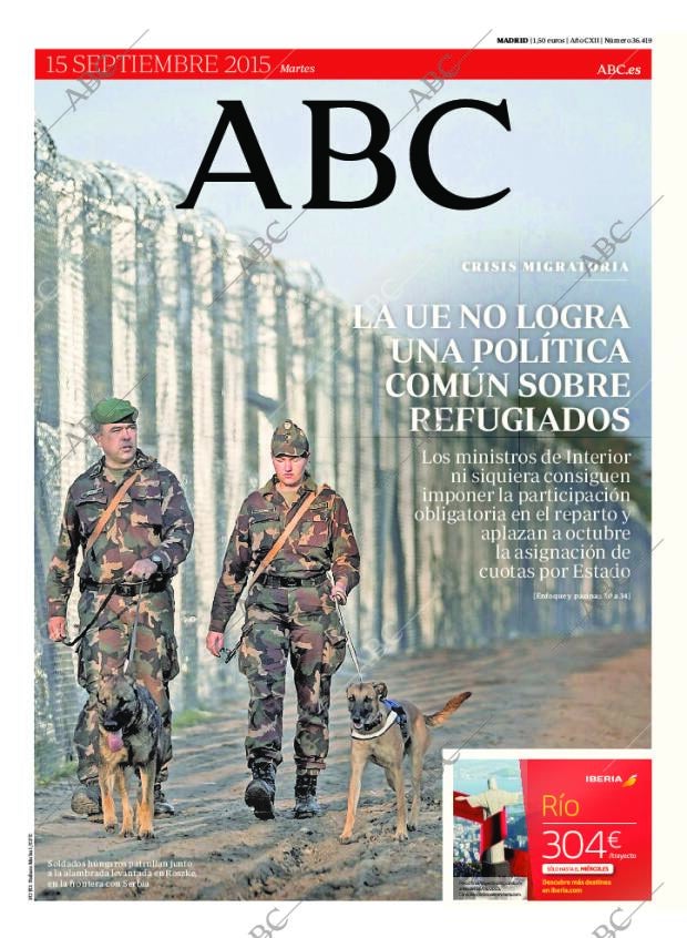 ABC MADRID 15-09-2015 página 1