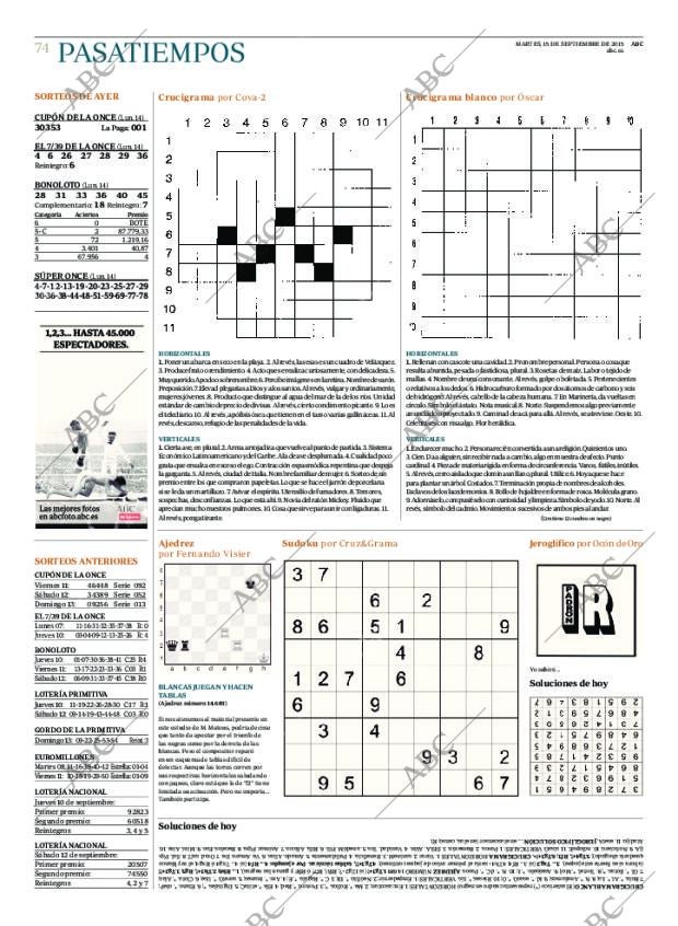 ABC MADRID 15-09-2015 página 74