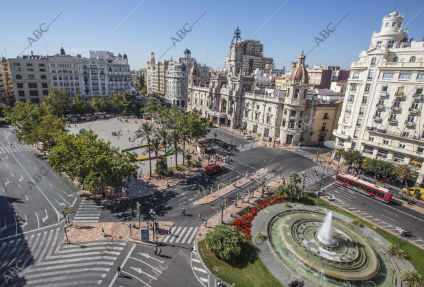 Día sin coches, en la semana de la movilidad. En la imagen, la plaza del...