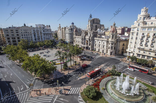 Día sin coches, en la semana de la movilidad. En la imagen, la plaza del...