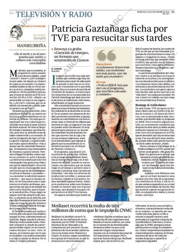 ABC MADRID 23-09-2015 página 84