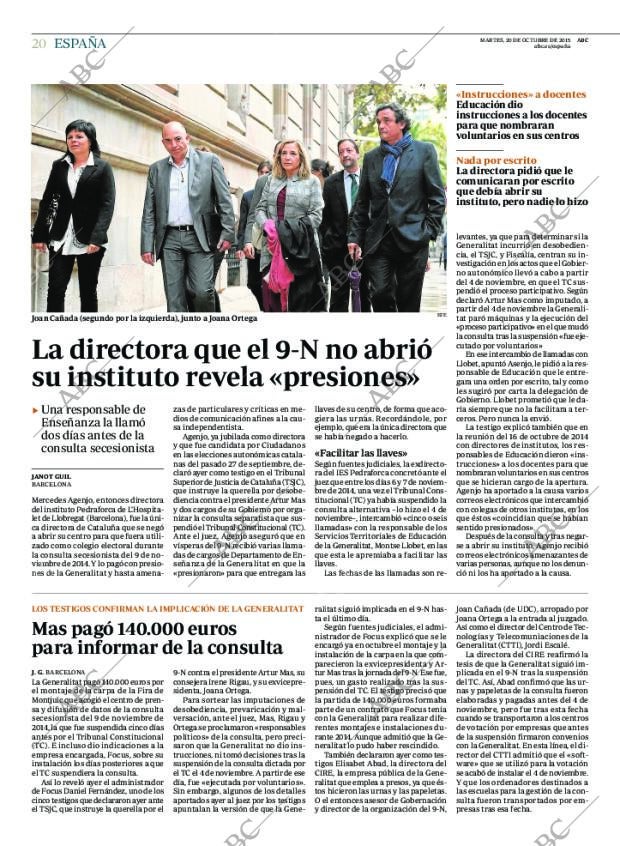 ABC MADRID 20-10-2015 página 20