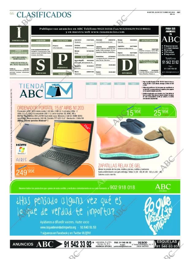 ABC MADRID 20-10-2015 página 66