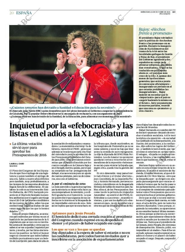 ABC MADRID 21-10-2015 página 20