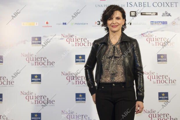 Juliette Binoche e Isabel Coixet, en el Photocall presentación de «Nadie quiere...