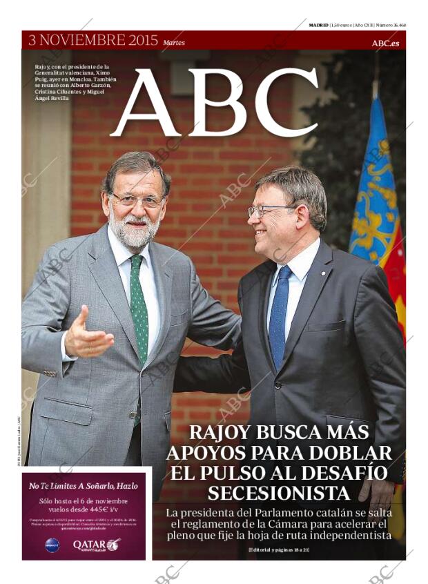 ABC MADRID 03-11-2015 página 1