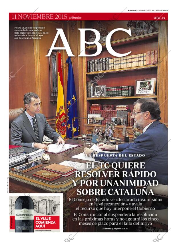 ABC MADRID 11-11-2015 página 1