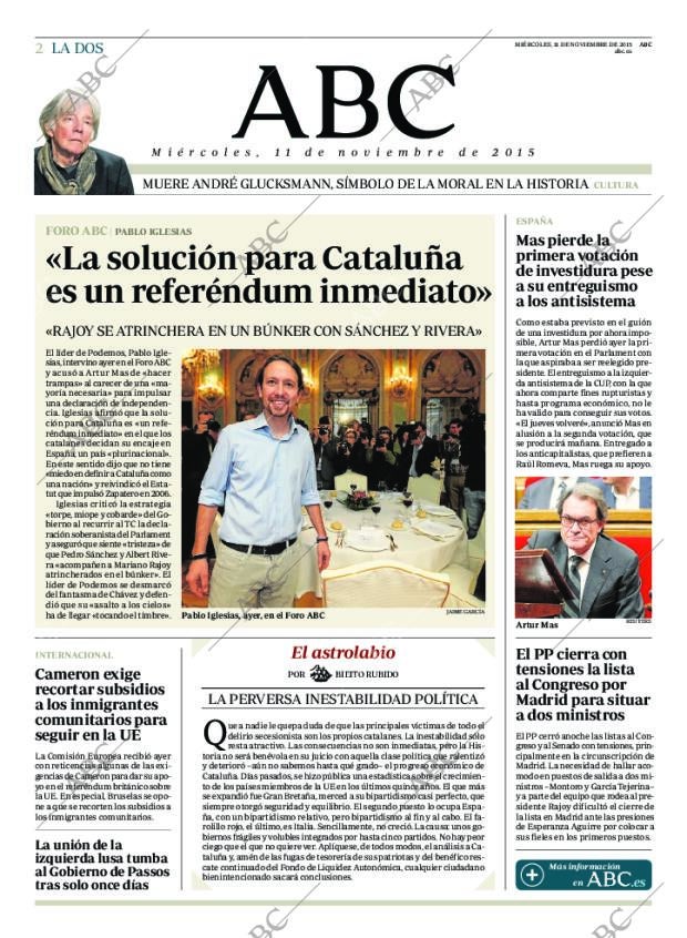 ABC MADRID 11-11-2015 página 2