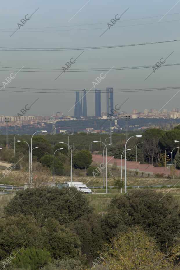 Capa de contaminación suspendida sobre Madrid