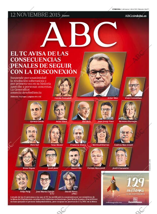 ABC CORDOBA 12-11-2015 página 1