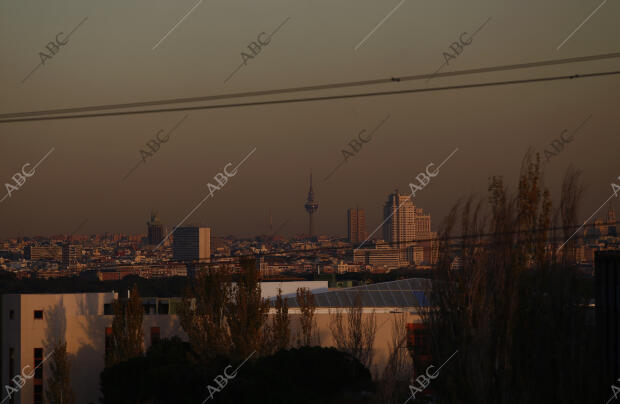 Contaminación del aire sobre la ciudad de Madrid