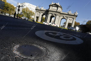 Baches en la zona de la puerta de Alcalá