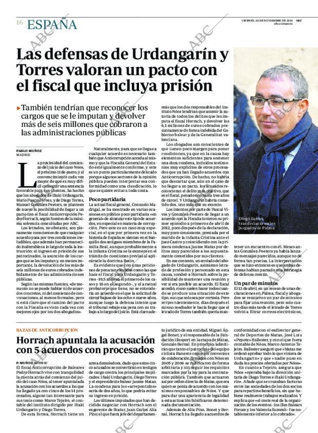 ABC MADRID 20-11-2015 página 16
