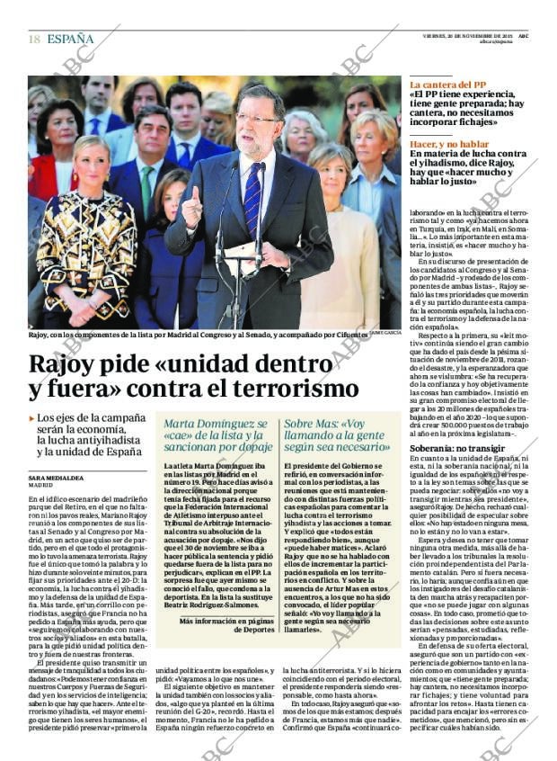 ABC MADRID 20-11-2015 página 18
