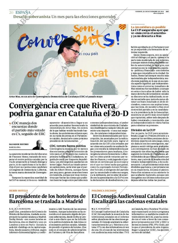 ABC MADRID 20-11-2015 página 20