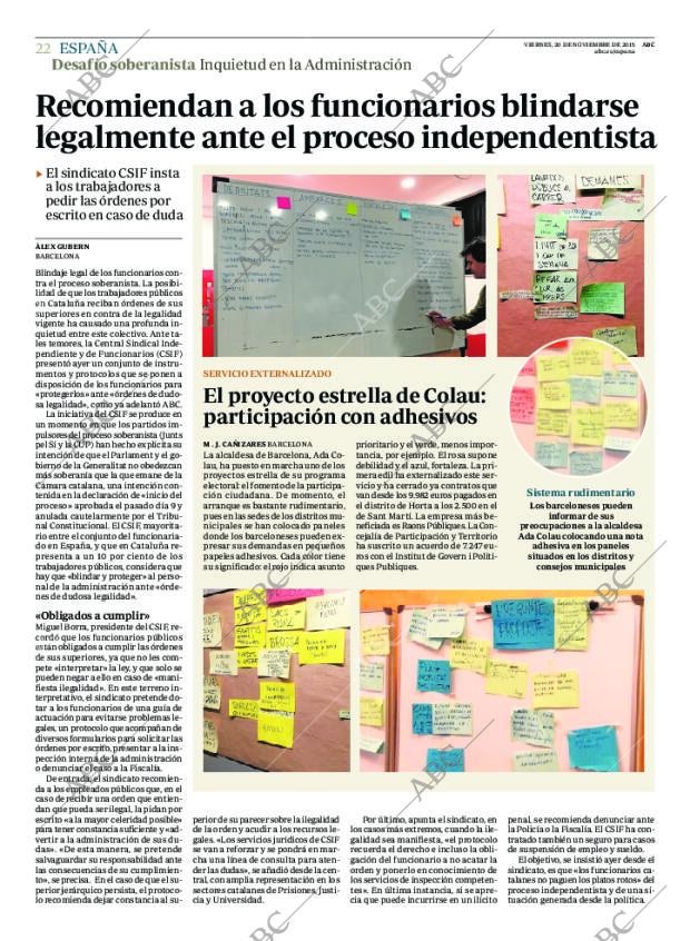 ABC MADRID 20-11-2015 página 22