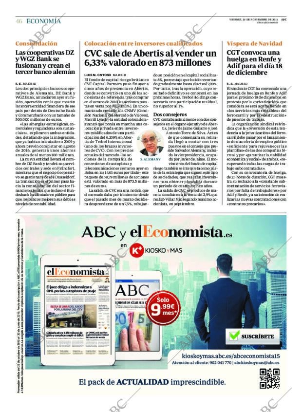ABC MADRID 20-11-2015 página 46
