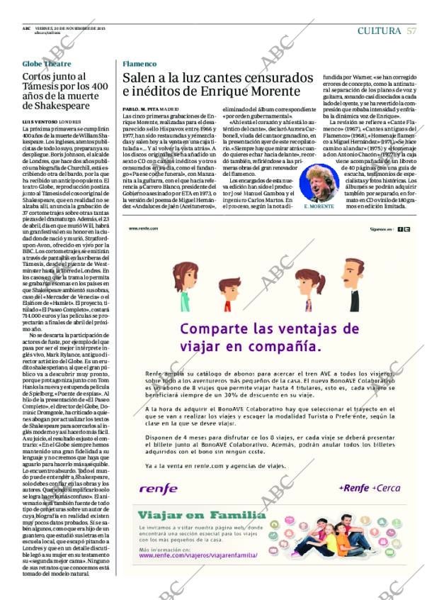 ABC MADRID 20-11-2015 página 57