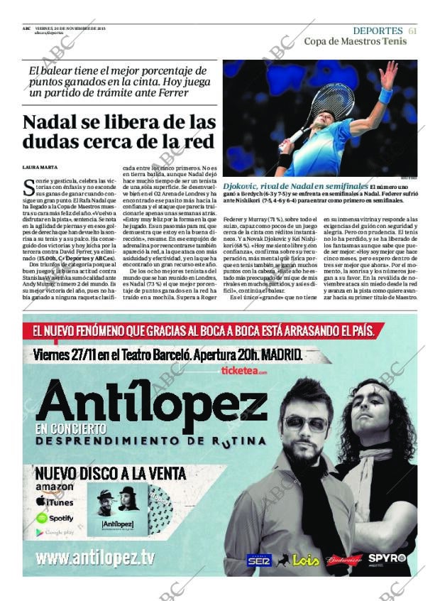 ABC MADRID 20-11-2015 página 61