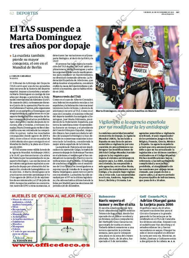 ABC MADRID 20-11-2015 página 62