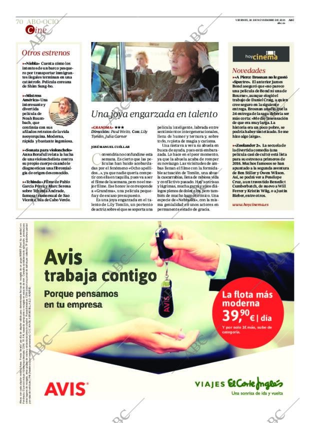 ABC MADRID 20-11-2015 página 70