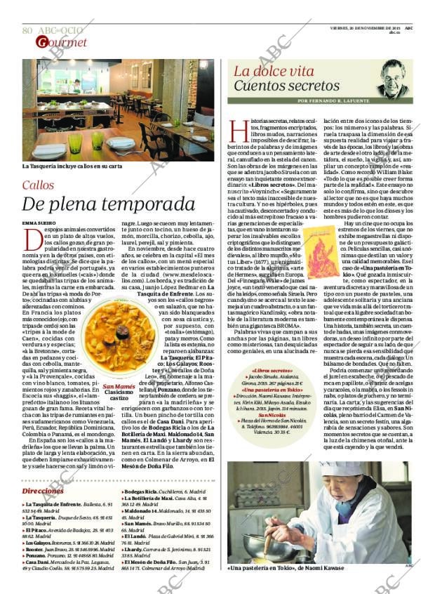 ABC MADRID 20-11-2015 página 80