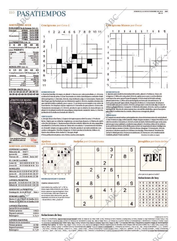 ABC MADRID 22-11-2015 página 110