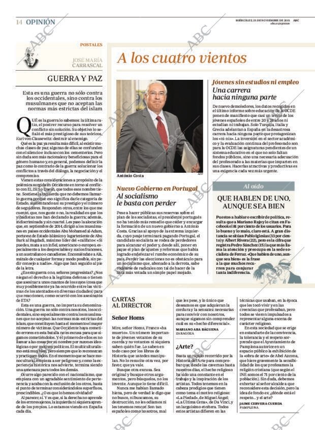 ABC MADRID 25-11-2015 página 14
