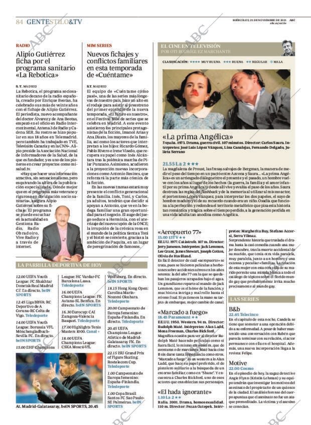 ABC MADRID 25-11-2015 página 84