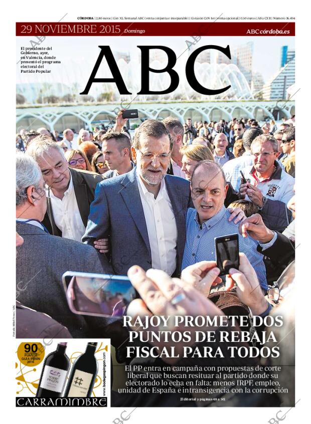 ABC CORDOBA 29-11-2015 página 1