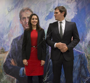 Inés Arrimadas y Albert Rivera en el foro del club siglo Xxi
