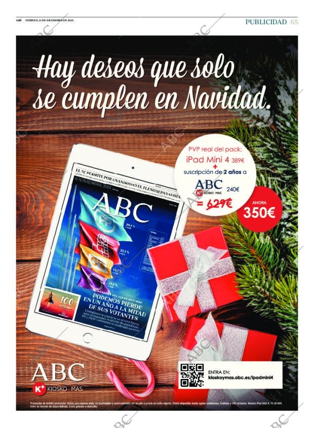 ABC MADRID 11-12-2015 página 65