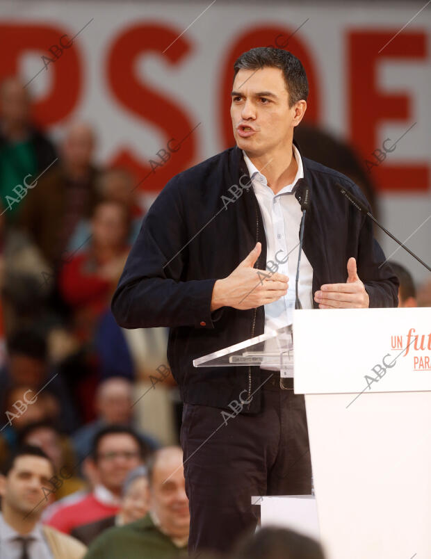 Mitin del Psoe en la Font de san Lluis, para las Elecciones Generales del 20d,...