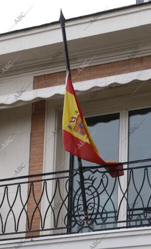 Minuto de silencio en el Palacio de la Moncloa presidido por Mariano Rajoy, por...