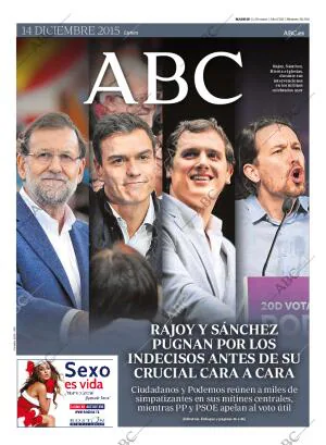 ABC MADRID 14-12-2015 página 1