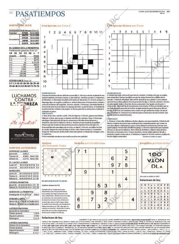 ABC MADRID 14-12-2015 página 86