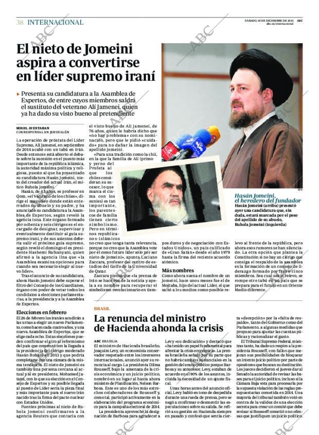 ABC MADRID 19-12-2015 página 38