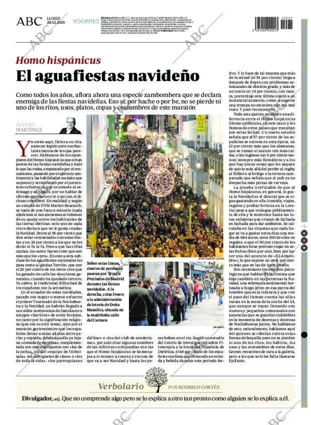 ABC MADRID 28-12-2015 página 88