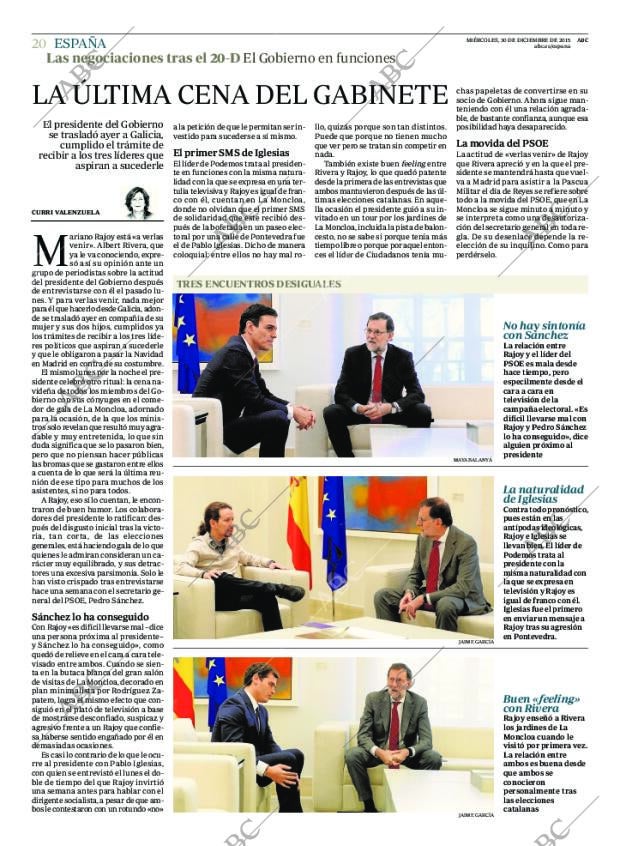 ABC MADRID 30-12-2015 página 20