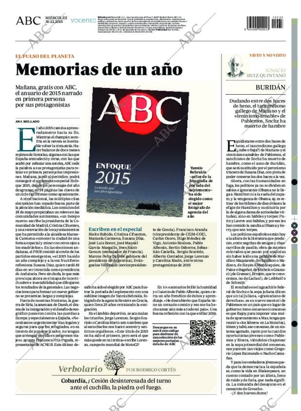 ABC MADRID 30-12-2015 página 88