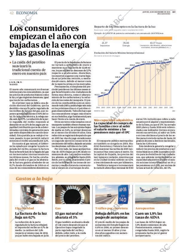 ABC MADRID 31-12-2015 página 42