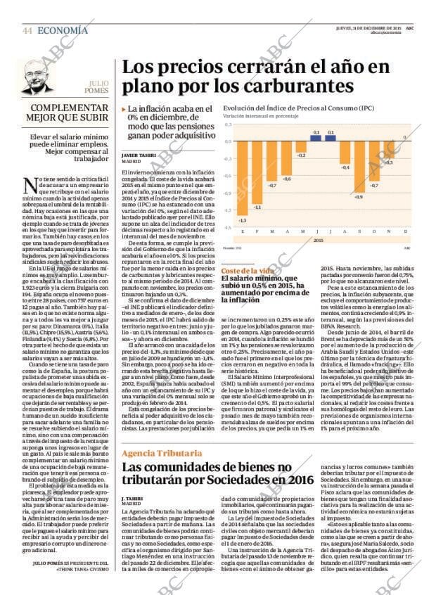 ABC MADRID 31-12-2015 página 44