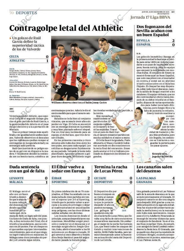 ABC MADRID 31-12-2015 página 70