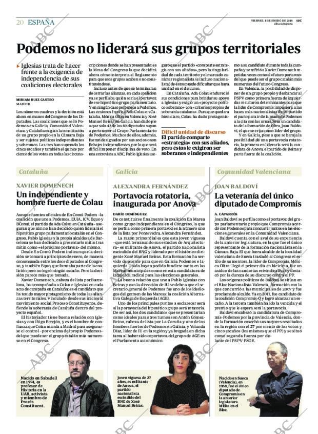 ABC MADRID 01-01-2016 página 20