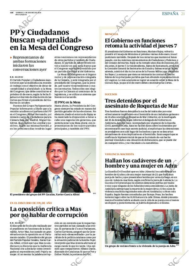 ABC MADRID 01-01-2016 página 21