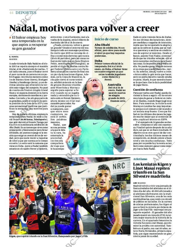 ABC MADRID 01-01-2016 página 44
