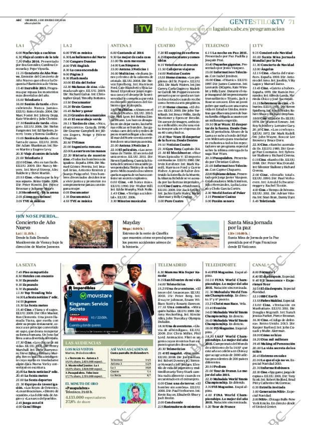 ABC MADRID 01-01-2016 página 71